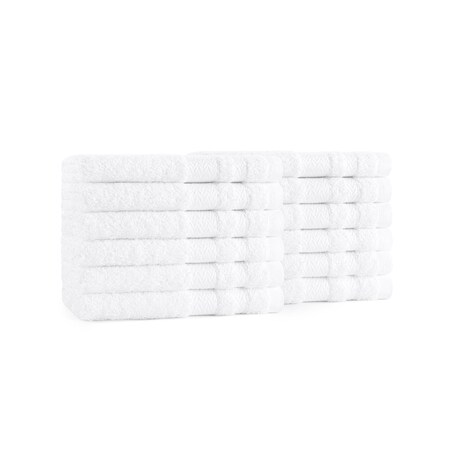 Monarch Brands Magellan 13in x 13in Towels, White, 12PK PNP-MAG1313-1.5